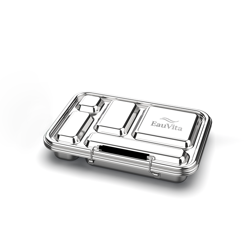 Stainless Steel Bento Box for Kids – 304 Stainless Steel, BPA-Free Metal Lunch Box with Compartments, Leak-proof, Dishwasher Safe School & Office Lunch Container (White) - Image 3